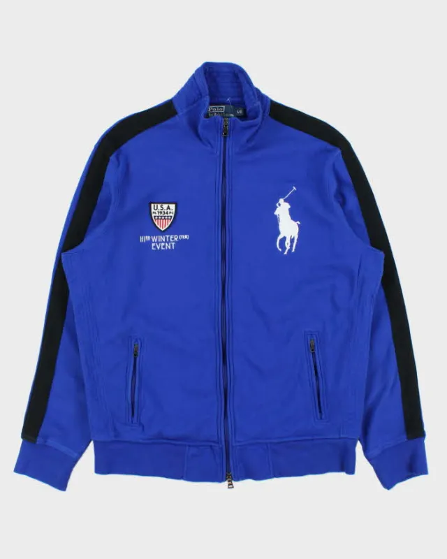 Vintage Y2K 00s Polo Ralph Lauren Big Pony USA IIIrd Winter Event Heavyweight Zip-Up Track Sweatshirt - L made by Ralph Lauren