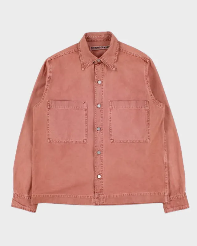 Vintage Schnayderman's Rusty Brown Heavyweight Long Sleeve Boxy Denim Over Shirt - M made by Rokit