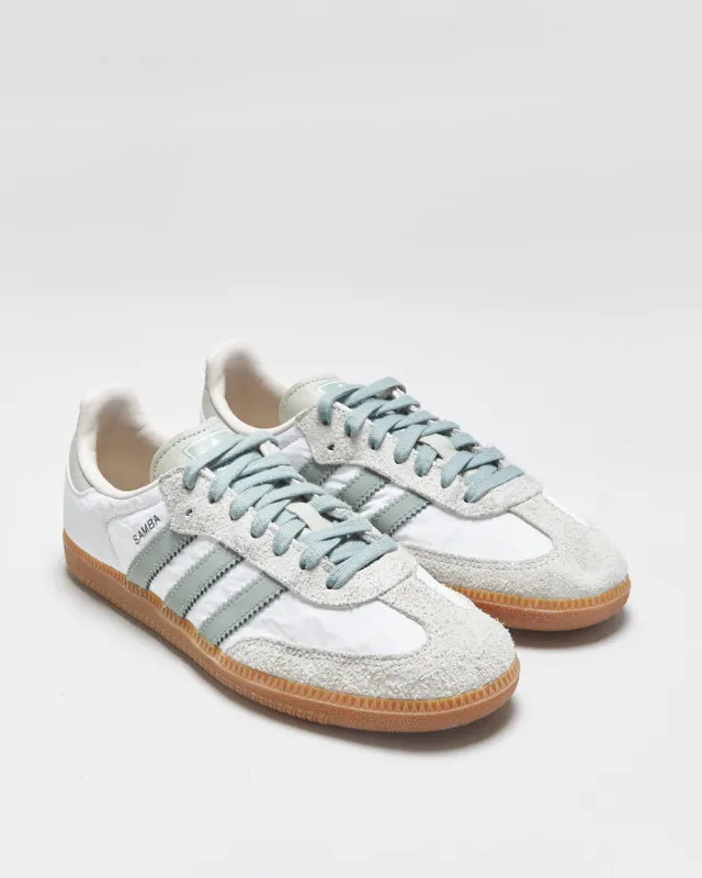 2023 Adidas Samba OG 'White / Silver Green' Trainers - UK7 made by Adidas