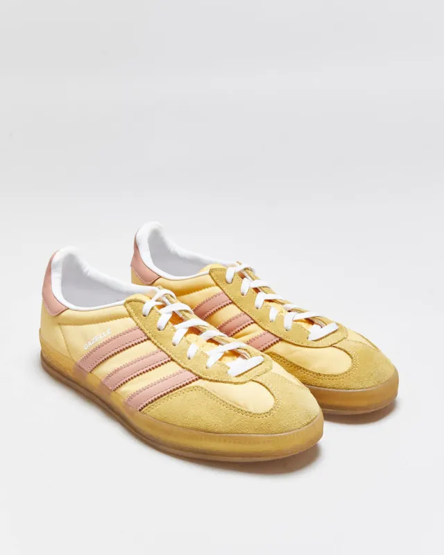 2023 Adidas Women's Gazelle Indoor 'Almost Yellow, Wonder Quartz & Gum' Trainers - UK7.5 made by Adidas