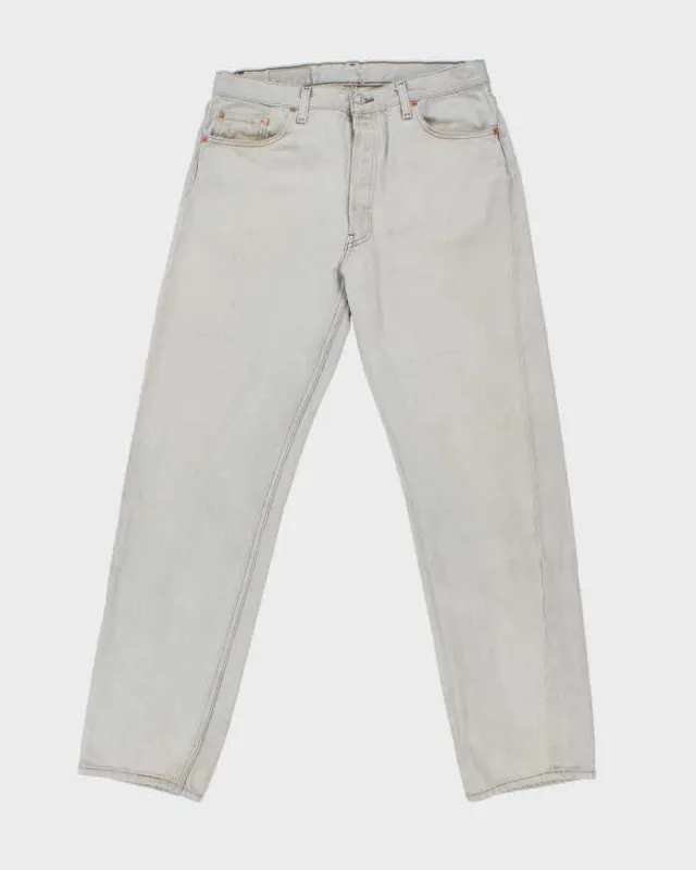 Vintage 1994 Levi's 501 Red Batwing Made In USA Straight Leg Denim Jeans - W34 L33 made by Levi's