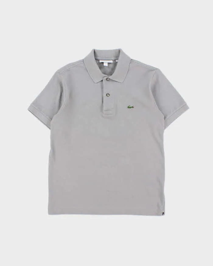 Vintage Lacoste Moon Grey Classic Fit Croc Short Sleeve Polo Shirt - S sold by Rokit