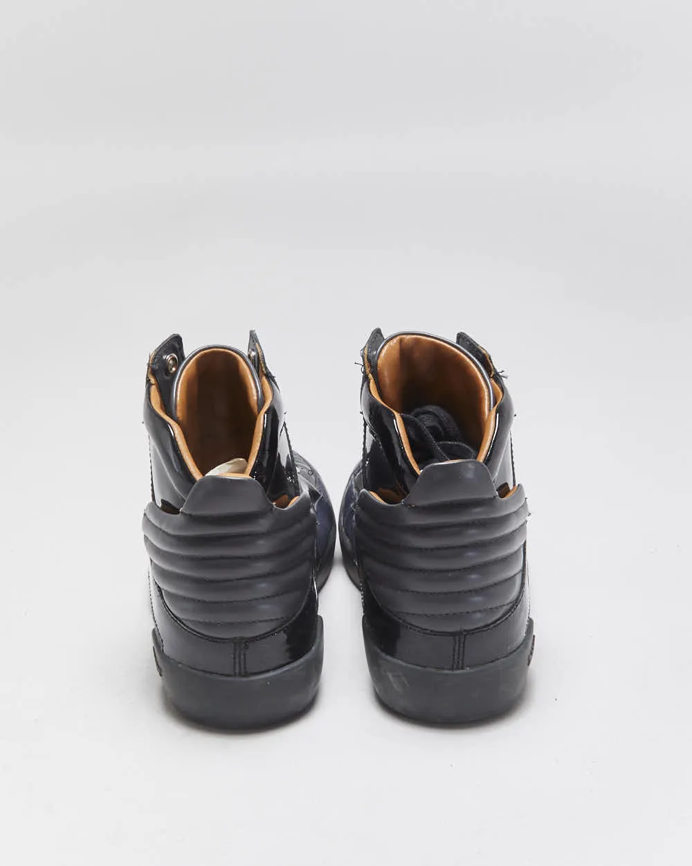 2022 Bally Women's Etman/025 Navy Rubberised / Black Patent Leather High Top Trainers - UK5.5 sold by Rokit product image thumbnail 4