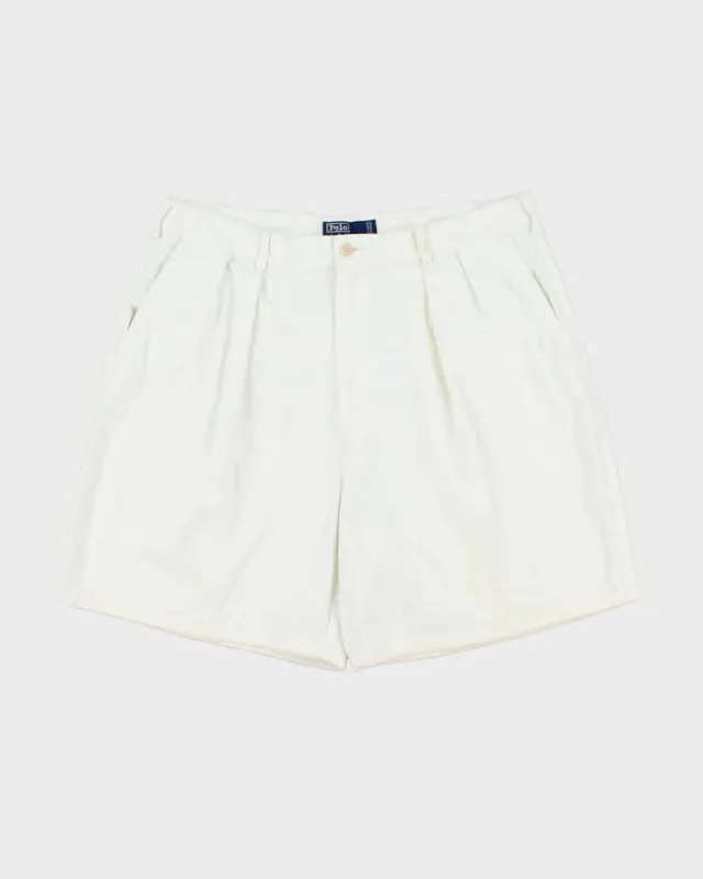 Vintage 1990s Polo Ralph Lauren Double Pleated Chino Relaxed Fit Leg Bermuda Shorts - W36 made by Ralph Lauren
