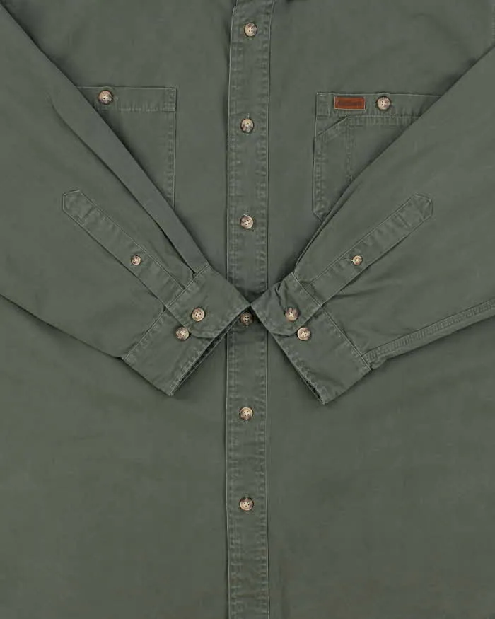 Vintage Y2K 00s Carhartt Moss Canvas Long Sleeve Tradesman Shirt - XL sold by Rokit product image thumbnail 3