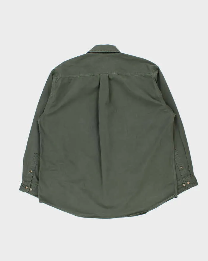 Vintage Y2K 00s Carhartt Moss Canvas Long Sleeve Tradesman Shirt - XL sold by Rokit product image thumbnail 2
