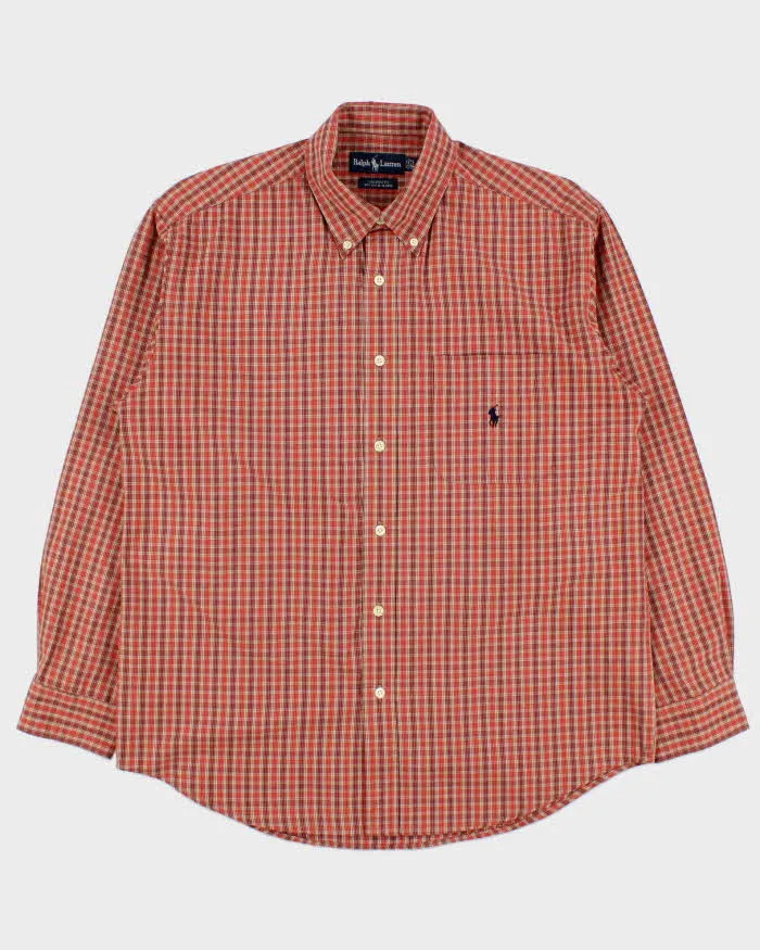 Vintage Y2K 00s Ralph Lauren Yarmouth Plaid Check Long Sleeve Pocket Shirt - L sold by Rokit