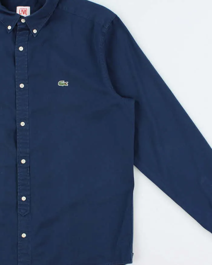 Vintage Lacoste Live Deep Sea Navy Classic Croc Long Sleeve Shirt - L sold by Rokit product image thumbnail 3