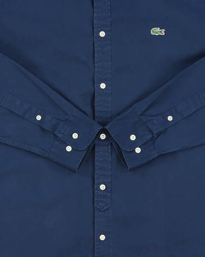 Vintage Lacoste Live Deep Sea Navy Classic Croc Long Sleeve Shirt - L sold by Rokit product image thumbnail 4