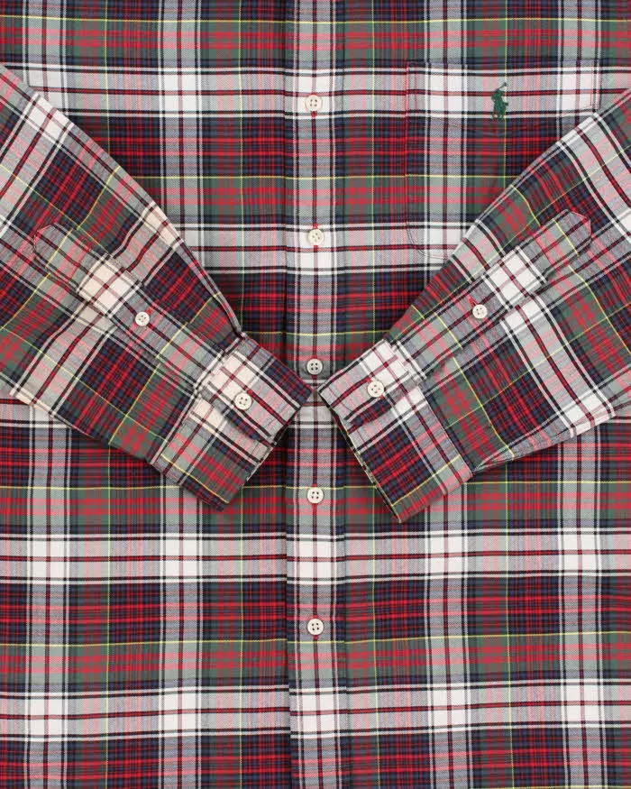 Vintage 1990s Ralph Lauren Classic Tartan Plaid Long Sleeve Pocket Shirt - L sold by Rokit product image thumbnail 4