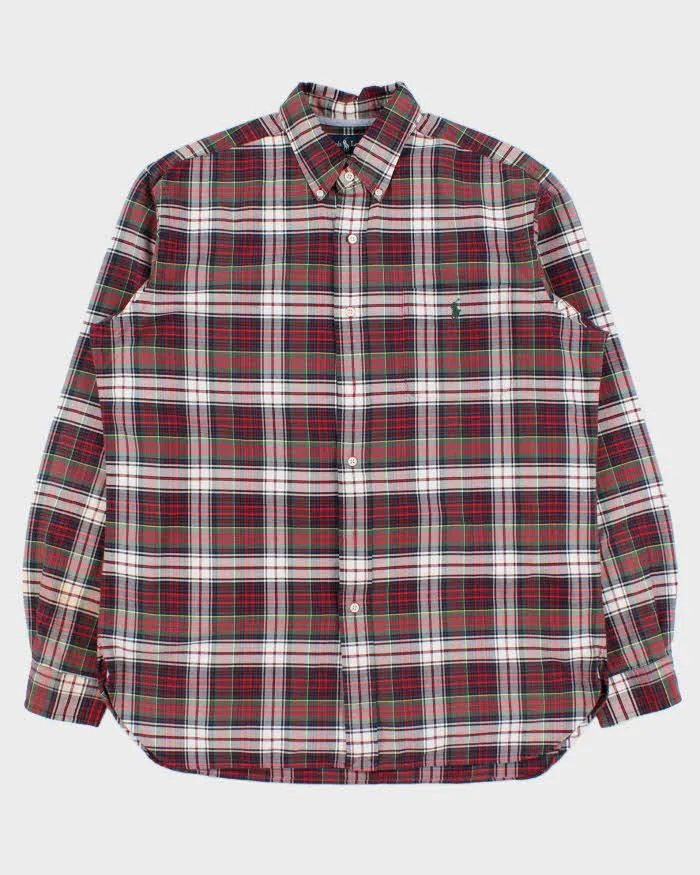 Vintage 1990s Ralph Lauren Classic Tartan Plaid Long Sleeve Pocket Shirt - L sold by Rokit