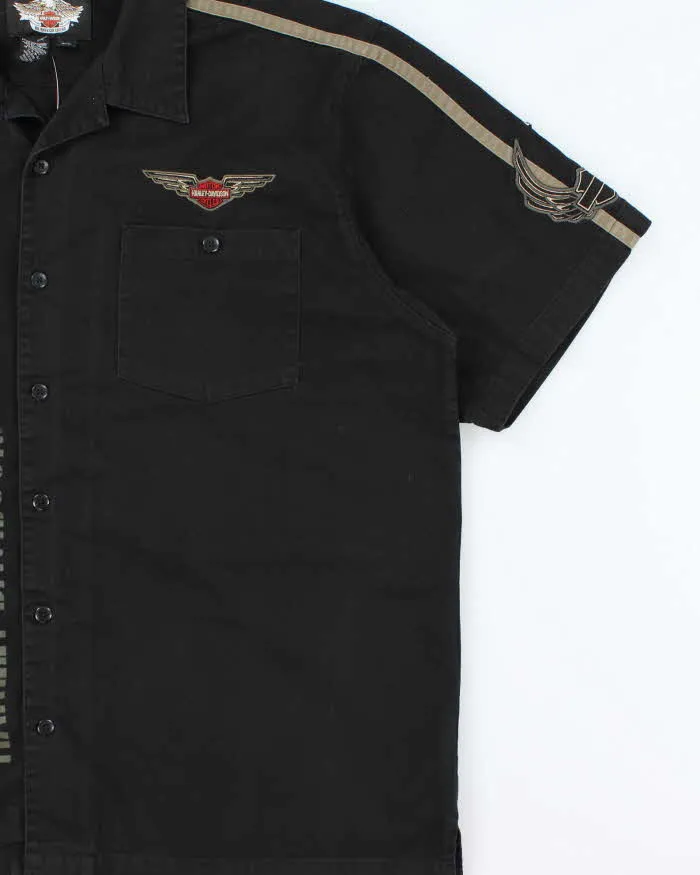 Vintage Y2K 00s Harley Davidson Embroidered Heavyweight Canvas Short Sleeve Biker Shirt - XXL sold by Rokit product image thumbnail 3