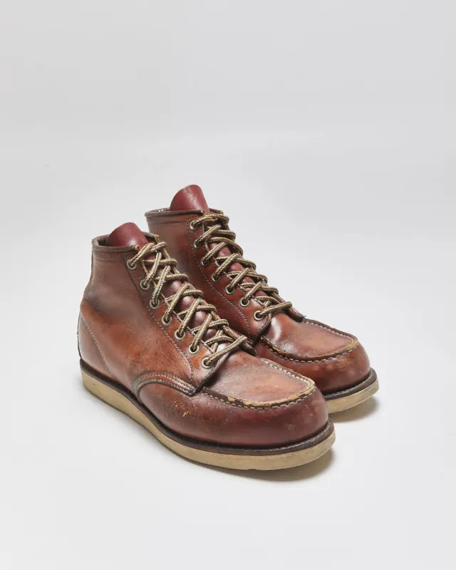 Vintage 1990s Redwing 875 Irish Setter Made In USA Heritage Leather Moc Toe Ankle Boots - UK7.5 made by Rokit