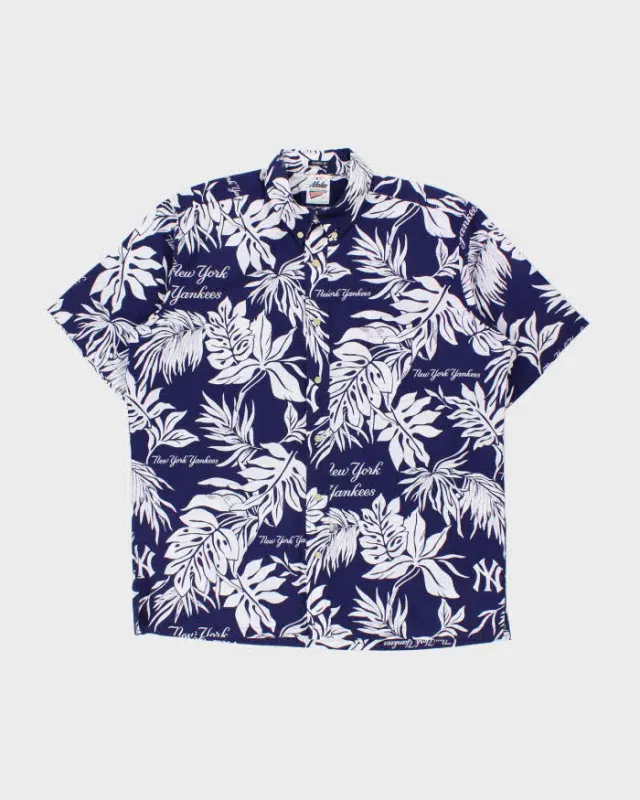 Vintage Aloha Reyn Spooner N.Y Yankees MLB Classic Fit Hawaiian Shirt - L made by MLB