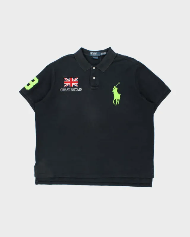 Vintage Y2K 00s Polo Ralph Lauren Big Pony Great Britain Custom Fit Short Sleeve Polo Shirt - XXL made by Ralph Lauren