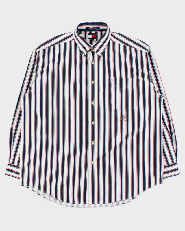 Vintage 1990s Tommy Hilfiger Striped Long Sleeve Shirt - L made by Tommy Hilfiger