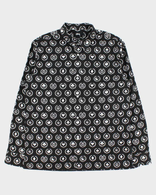 Vintage Stussy All Over Print Long Sleeve Shirt - L made by Stussy