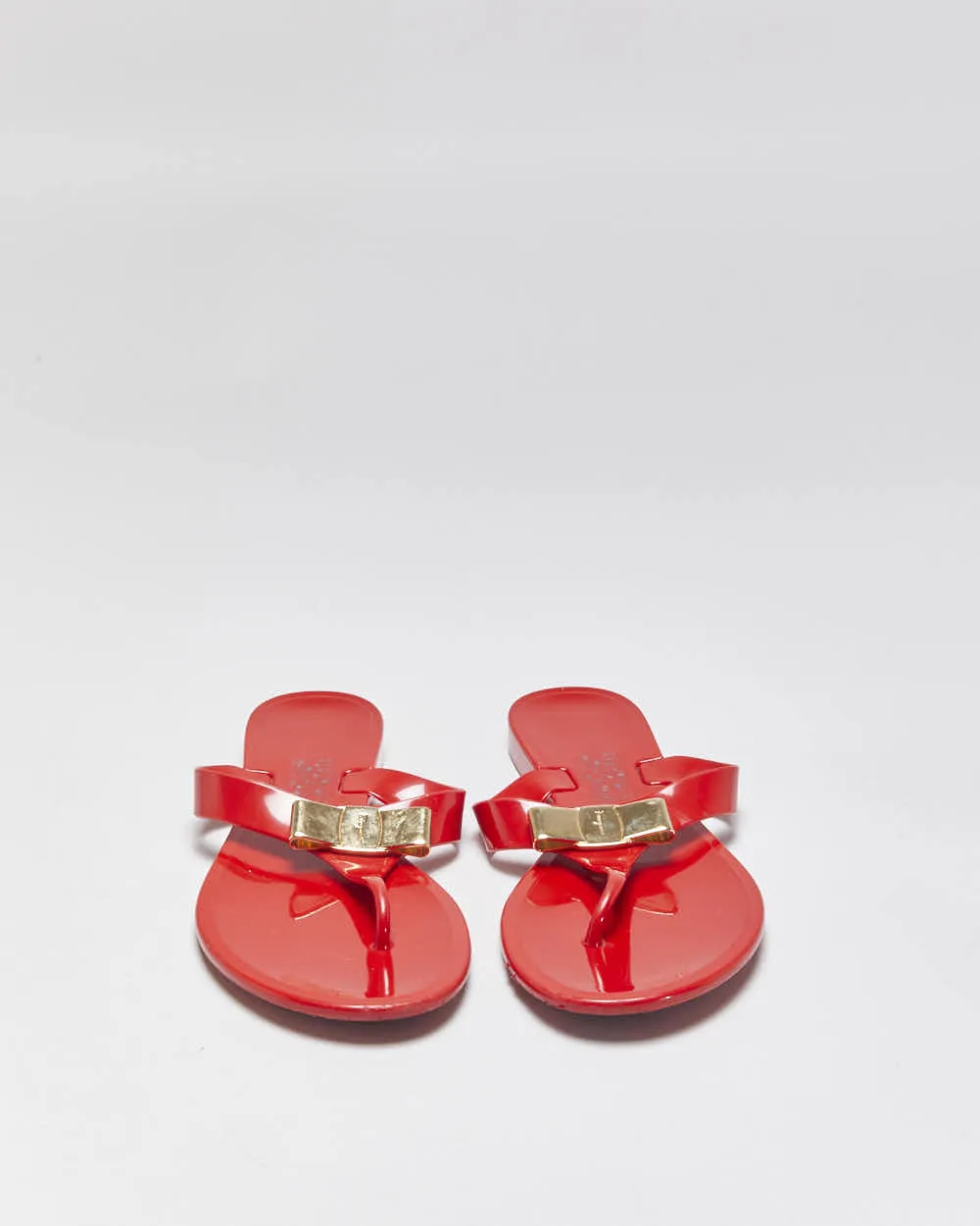 Salvatore Ferragamo Women's Red Farelia Jelly Flip Flop Sandals - UK4 sold by Rokit product image thumbnail 3