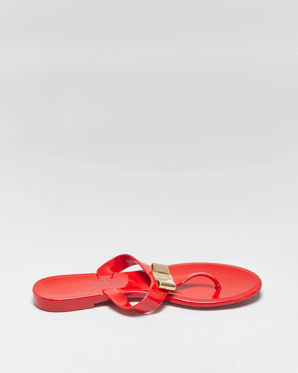 Salvatore Ferragamo Women's Red Farelia Jelly Flip Flop Sandals - UK4 sold by Rokit product image thumbnail 2