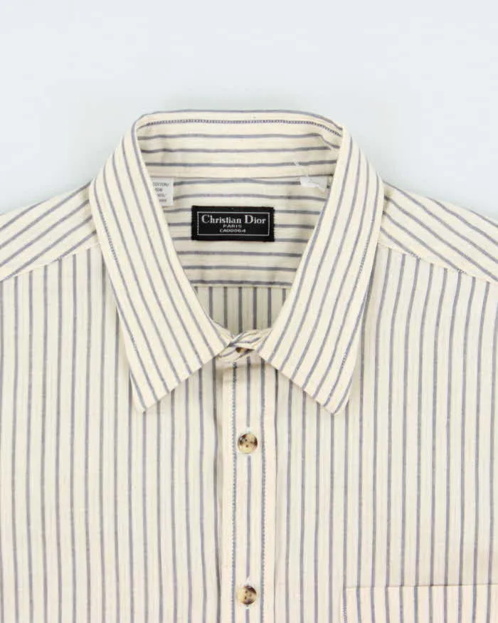 Vintage 1990s Christian Dior Striped Long Sleeve Shirt - L sold by Rokit product image thumbnail 5