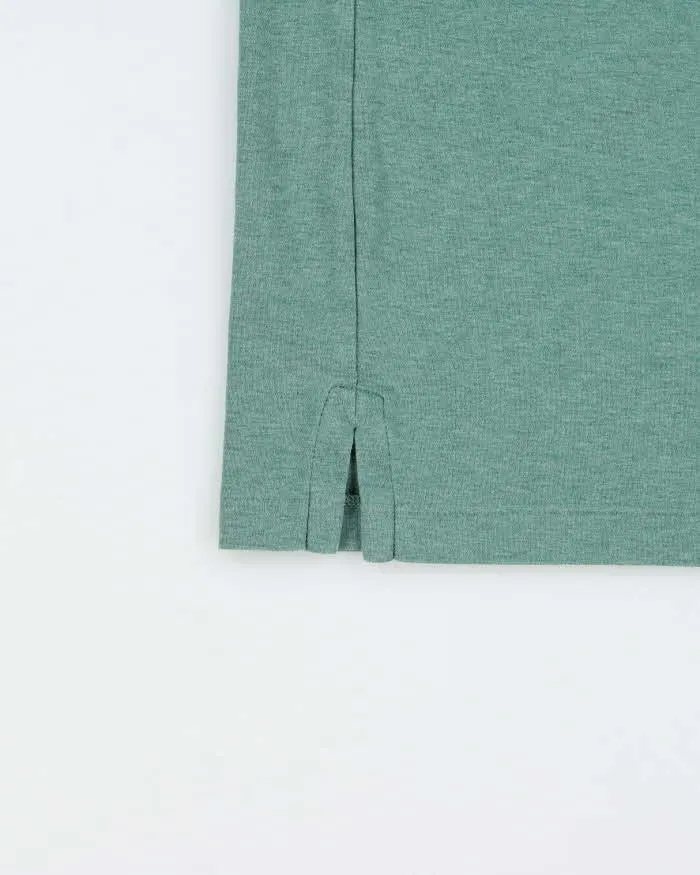 Vintage Polo Ralph Lauren Sage Green Marl Classic Fit Short Sleeve Polo Shirt - L sold by Rokit product image thumbnail 4