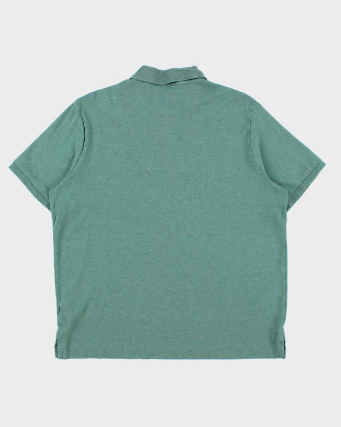 Vintage Polo Ralph Lauren Sage Green Marl Classic Fit Short Sleeve Polo Shirt - L sold by Rokit product image thumbnail 2