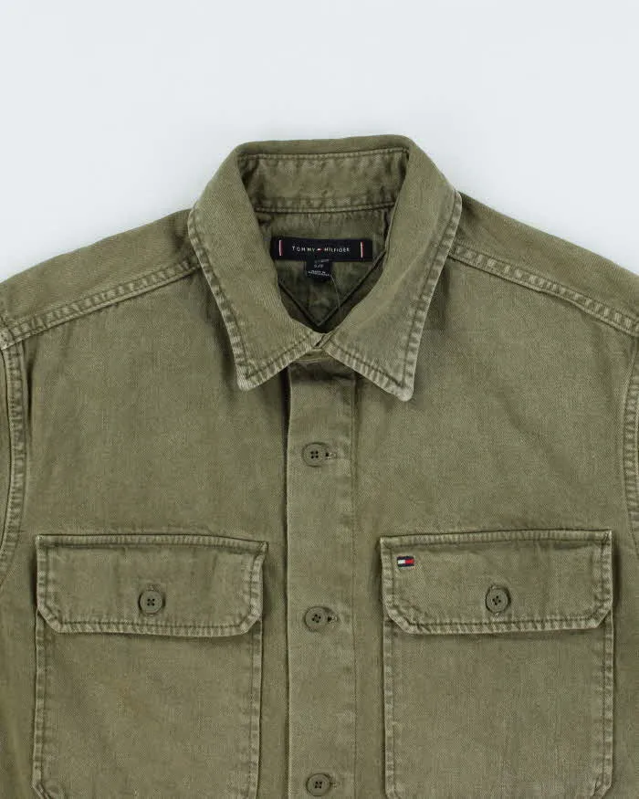 Vintage Tommy Hilfiger Khaki Heavyweight Utility Denim Over Shirt - S sold by Rokit product image thumbnail 5