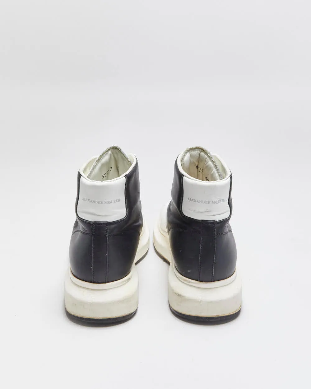 2021 Alexander Mcqueen Calfskin Leather Colourblock Exaggerated Sole High Top Trainers - UK7 sold by Rokit product image thumbnail 4