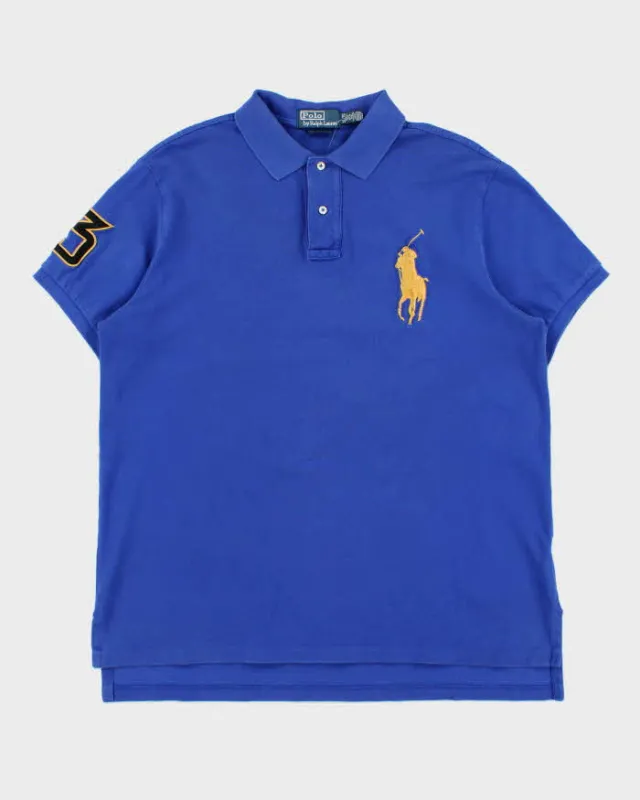 Vintage Y2K 00s Polo Ralph Lauren Big Pony #3 Custom Fit Short Sleeve Polo Shirt - XL made by Ralph Lauren