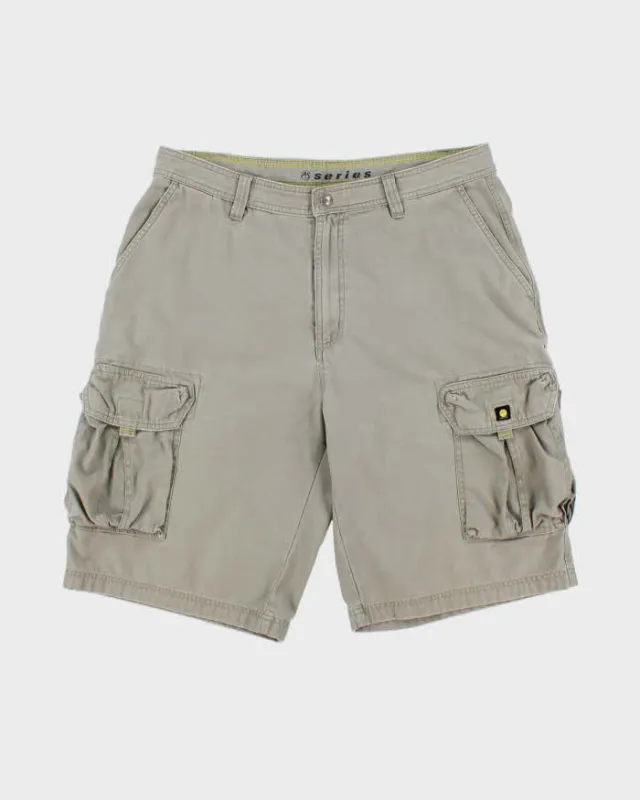 Vintage Y2K 00s The North Face A5 Series Khaki Canvas Relaxed Fit Baggy Technical Cargo Shorts - W36 made by The North Face