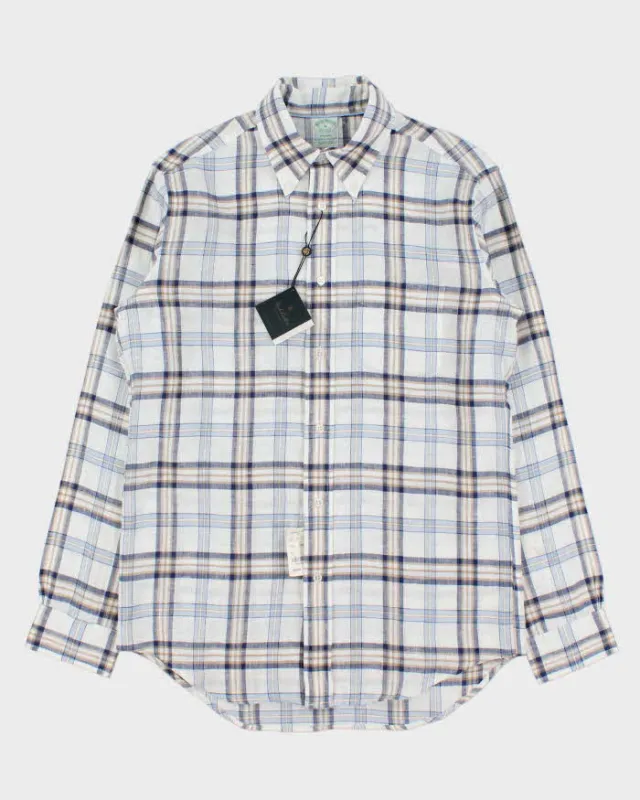 DSWT Brooks Brothers All Irish Linen Plaid Long Sleeve Shirt - M made by Brooks Brothers