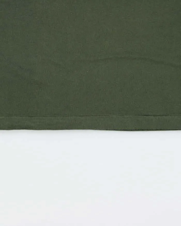 Vintage Y2K 00s Polo Ralph Lauren Khaki Classic Pony Single Stitch Crewneck T-Shirt - S sold by Rokit product image thumbnail 4