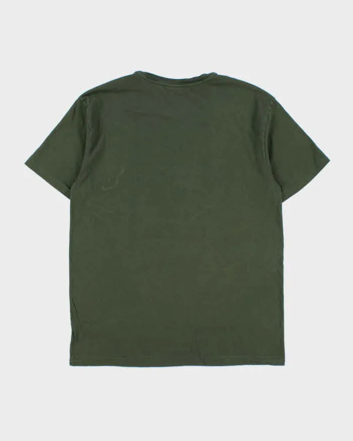 Vintage Y2K 00s Polo Ralph Lauren Khaki Classic Pony Single Stitch Crewneck T-Shirt - S sold by Rokit product image thumbnail 2