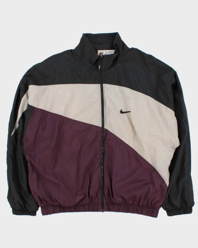 Vintage 1990s Nike Big Swoosh Classic Shell Windbreaker Jacket - L made by Nike
