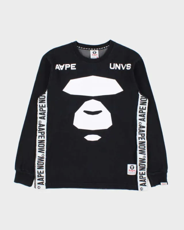 Aape By A Bathing Heavyweight UNVS Aape Now 3M Camo Long Sleeve Crewneck T-Shirt - M made by Rokit