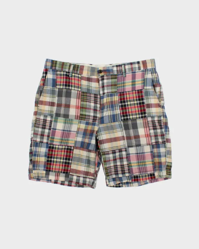 Vintage Polo Ralph Lauren Patchwork Plaid Madras Relaxed Classic Fit Lightweight Chino Shorts - W36 made by Ralph Lauren