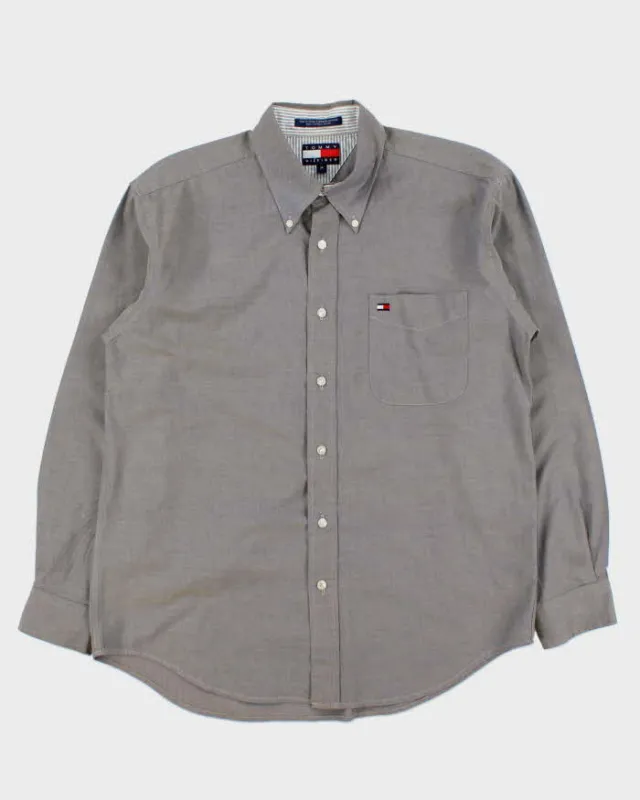 Vintage 1990s Tommy Hilfiger Iridescent Classic Cotton Long Sleeve Shirt - M made by Tommy Hilfiger