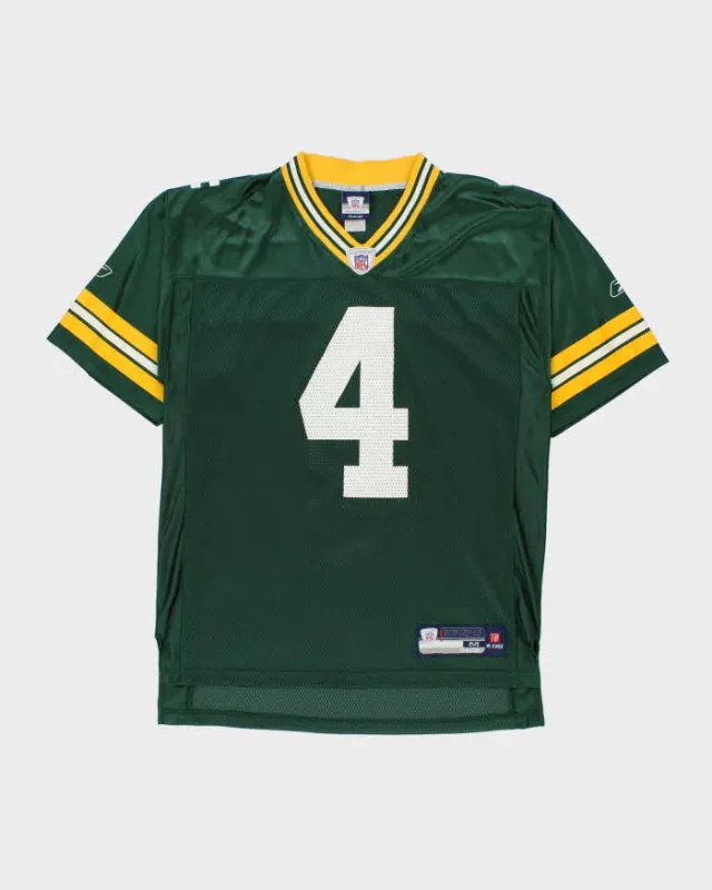 Vintage 2007-08 Reebok Green Bay Packers Brett Favre #4 NFL Equipment Official Home Jersey - M made by Rokit