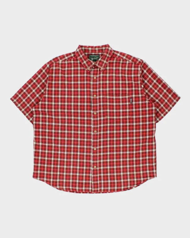 Vintage Woolrich Tartan Plaid Short Sleeve Shirt - XL made by Woolrich