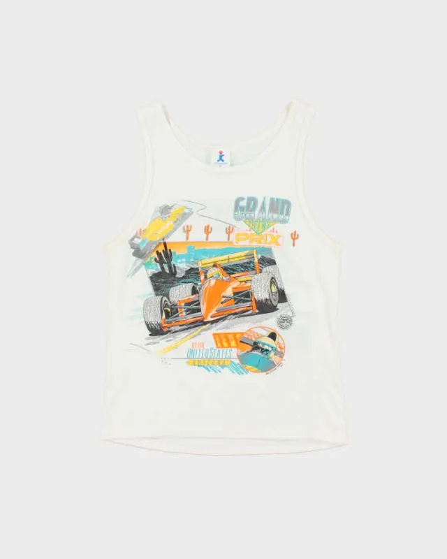 Vintage 1989 K.Telfer Phoenix Arizona Grand Prix Single Stitch Made In USA Tank Top Vest - M made by Rokit