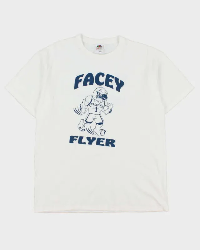 Vintage Y2K 00s Facey Flyer Falcons American Football Heavyweight Crewneck T-Shirt - L made by Fruit of the Loom