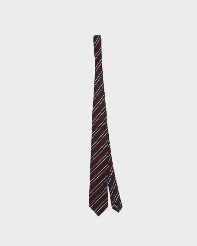 Vintage Ermenegildo Zegna Rope Striped Silk Prep Tie made by Ermenegildo Zegna