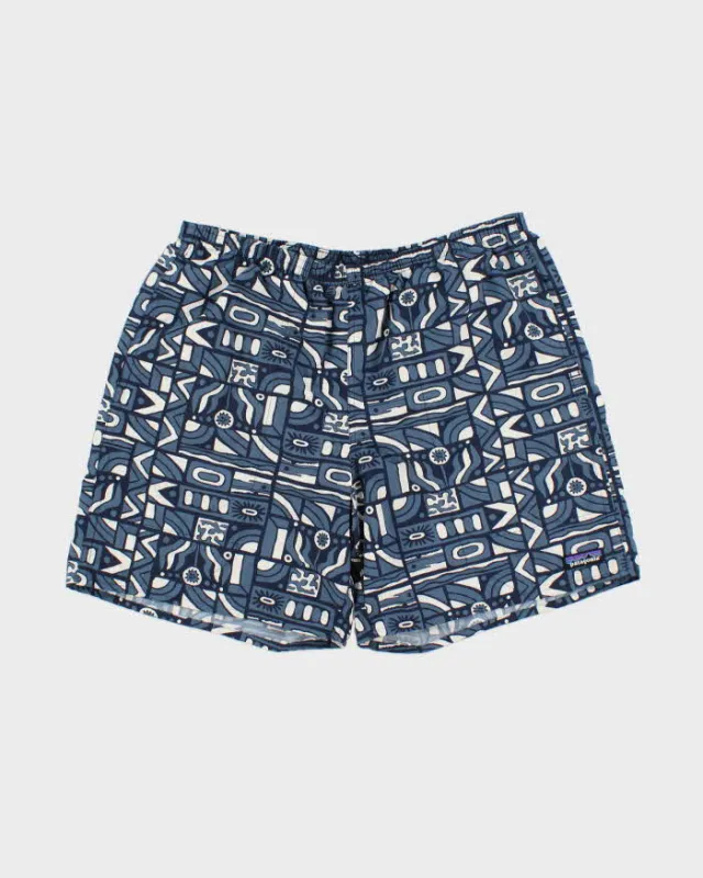 Vintage Patagonia 'Netplus Shells Baggies' 7 Inch Aztec Patterned Relaxed Fit Shorts - L made by Patagonia