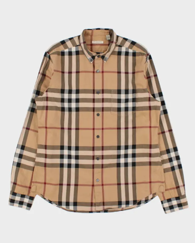 Vintage Burberry Brit Classic Nova Check Long Sleeve Pocket Shirt - L made by Burberry