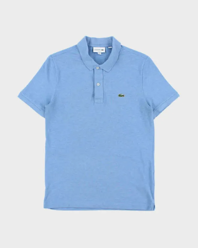 Vintage Lacoste Marl Blue Classic Croc Slim Fit Short Sleeve Polo Shirt - M made by Lacoste