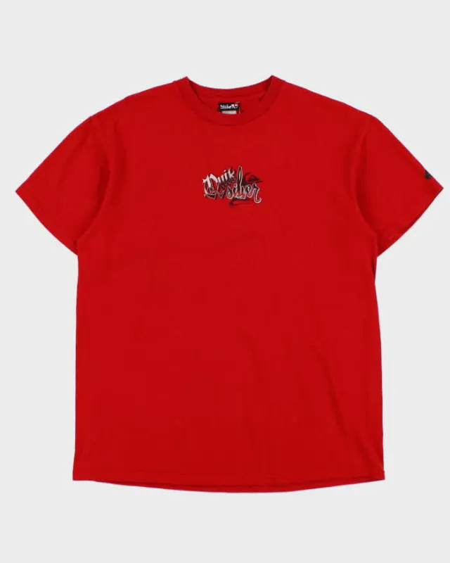 Vintage Y2K 00s Quiksilver Heavyweight Graffiti Crewneck T-Shirt - L made by Rokit