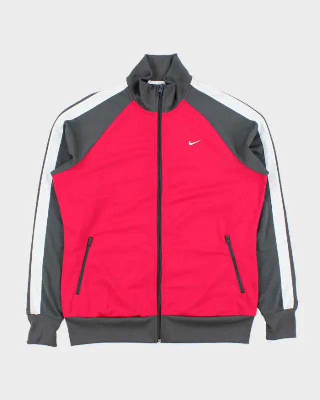 Vintage Y2K 00s Nike Ath Dept. Hot Pink Classic Funnel Neck Track Jacket - XL made by Nike