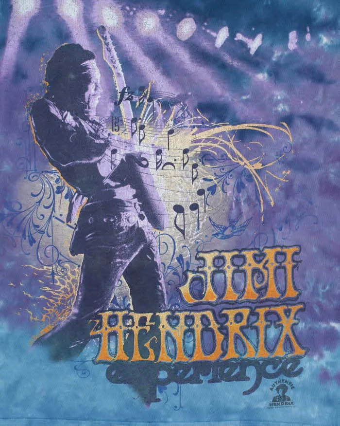 Vintage 2006 Liquid Blue Jimi Hendrix Experience Purple Haze Heavyweight Tie-Dye Crewneck T-Shirt - L sold by Rokit product image thumbnail 4