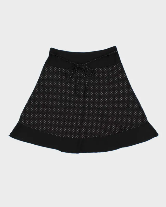 Vintage Y2k 2000s Pink Eli Polka Dot Slinky Skirt - S made by Rokit
