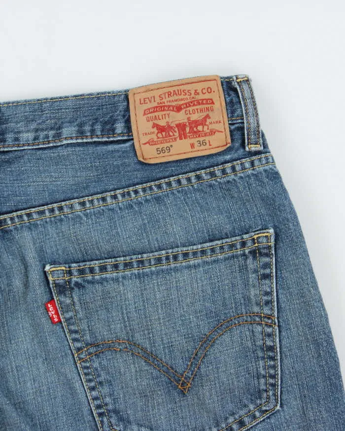 Vintage Y2K 00s Levi's '569 Loose Straight' Relaxed Fit Baggy Denim Jean Shorts - W36 sold by Rokit product image thumbnail 4